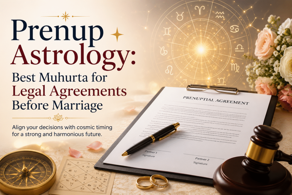 Recommended Image Alt 1 Prenup astrology muhurta chart for legal agreements before marriage