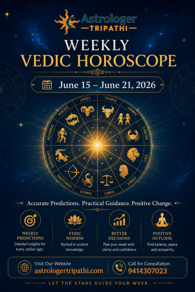 weekly vedic horoscope June 15 to 26