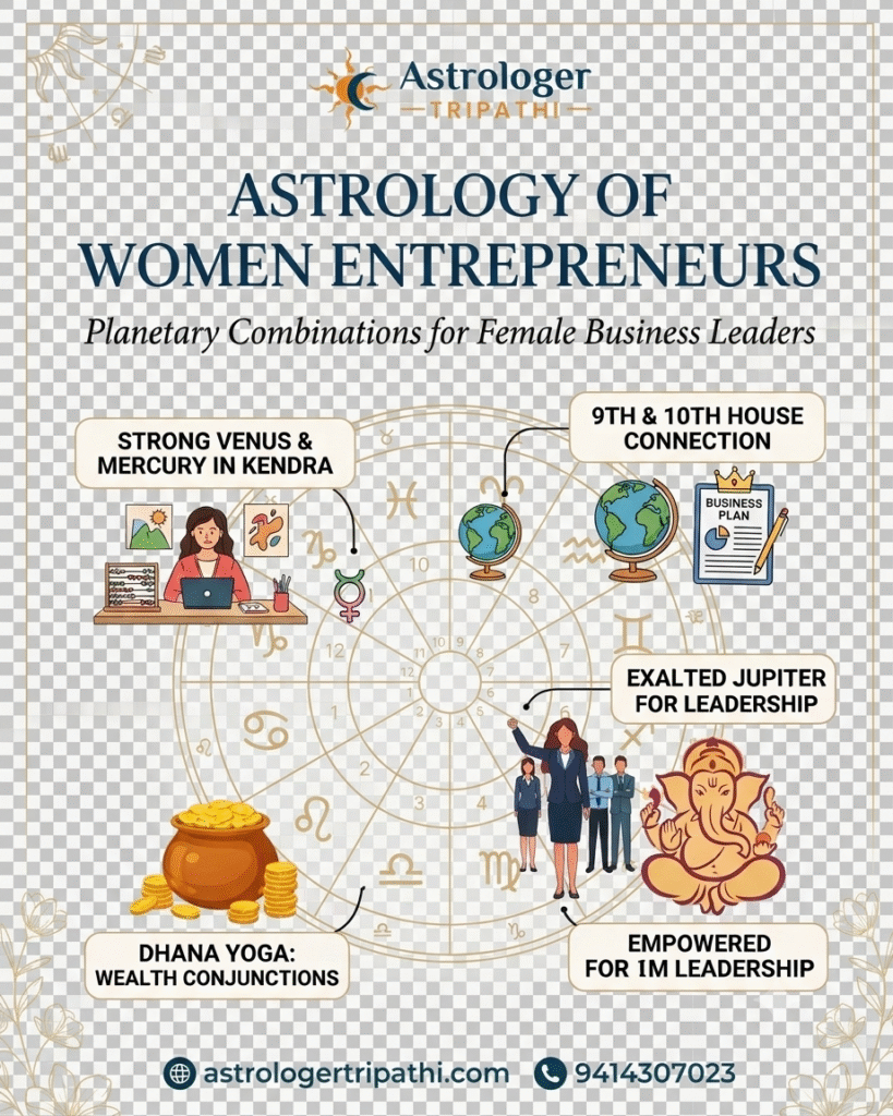 Astrology of Women Entrepreneurs: Planetary Combinations for Female Business Leaders